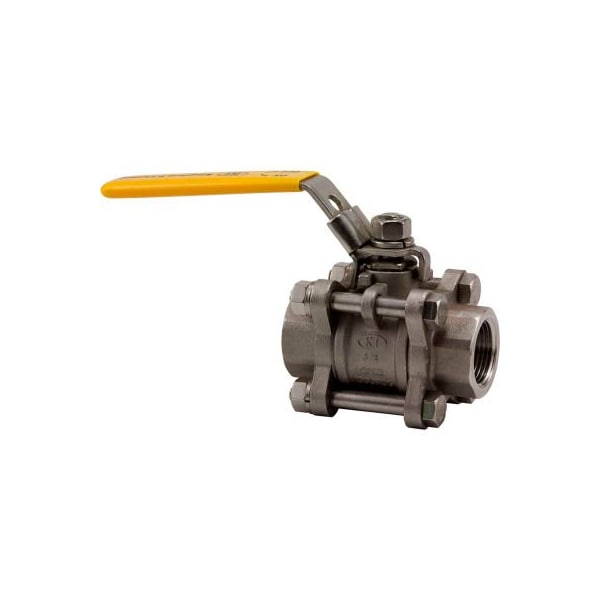 Merit Brass Co 3 In. T316 Stainless Steel Full Port Ball Valve - 3 Piece - 1000 PSI KV310FP-48 - main
